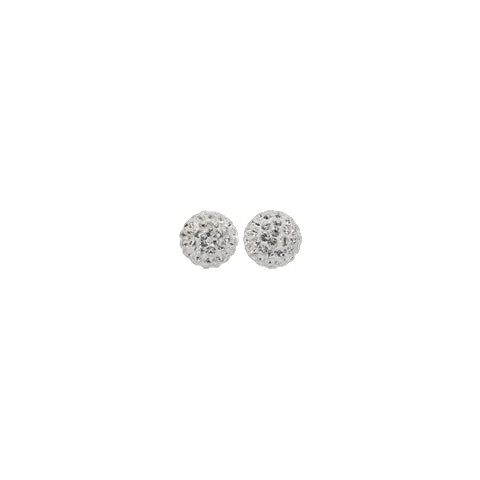 8mm Sparkle Ball™ Studs - White
