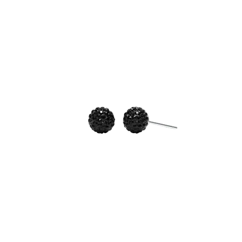 6mm Sparkle Ball™ Stud Earrings - Black