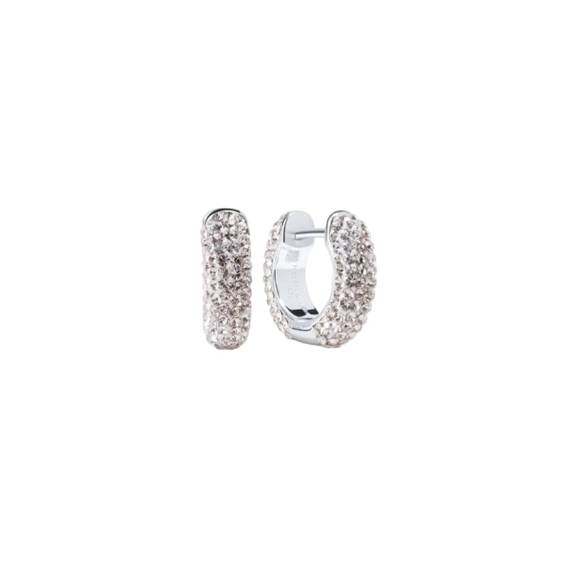 Small Sparkle Hoop- White