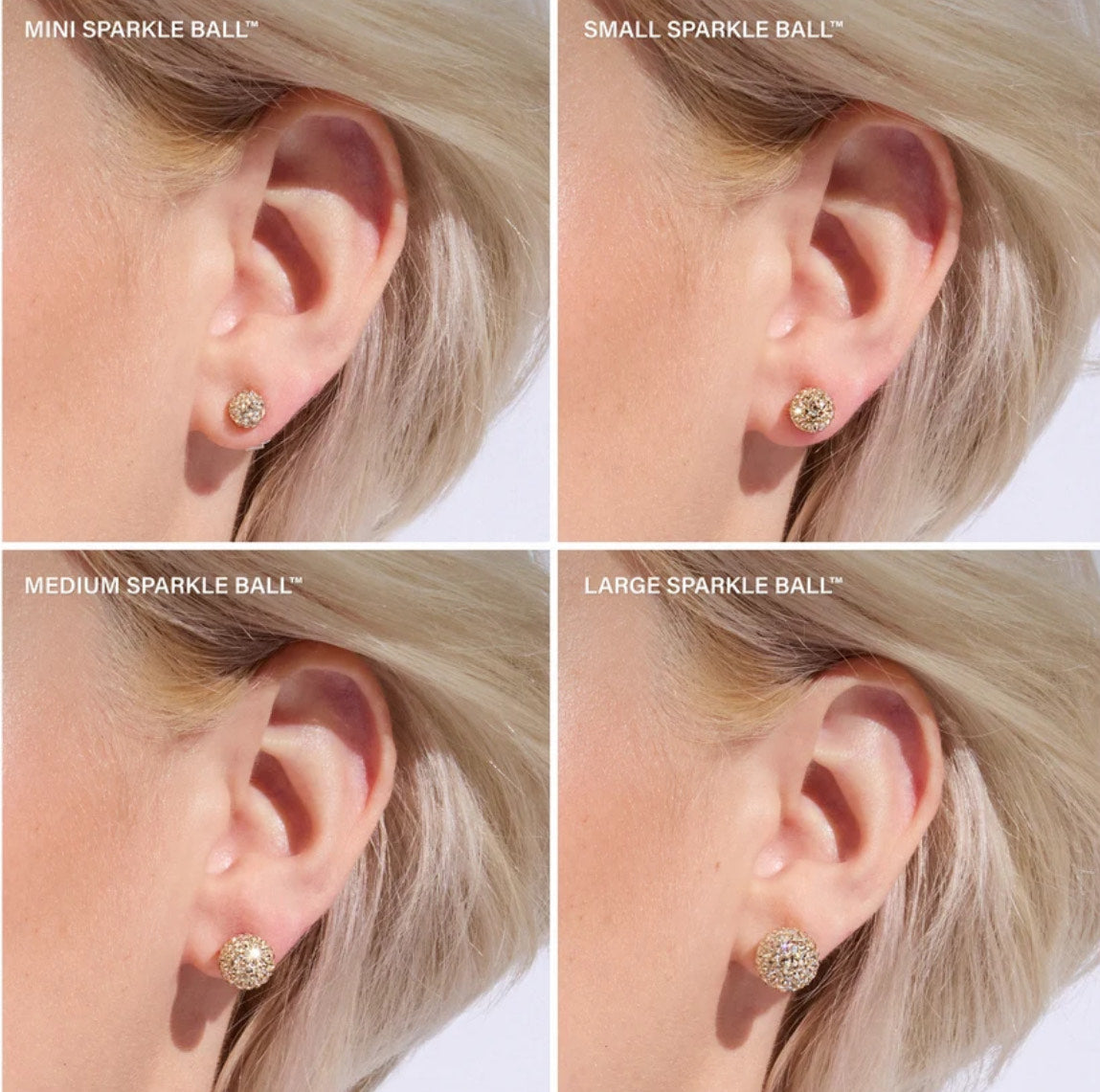 Soft Gold Sparkle Ball™ Studs