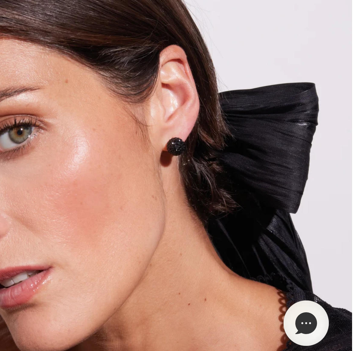 Black Sparkle Ball™ Stud Earrings