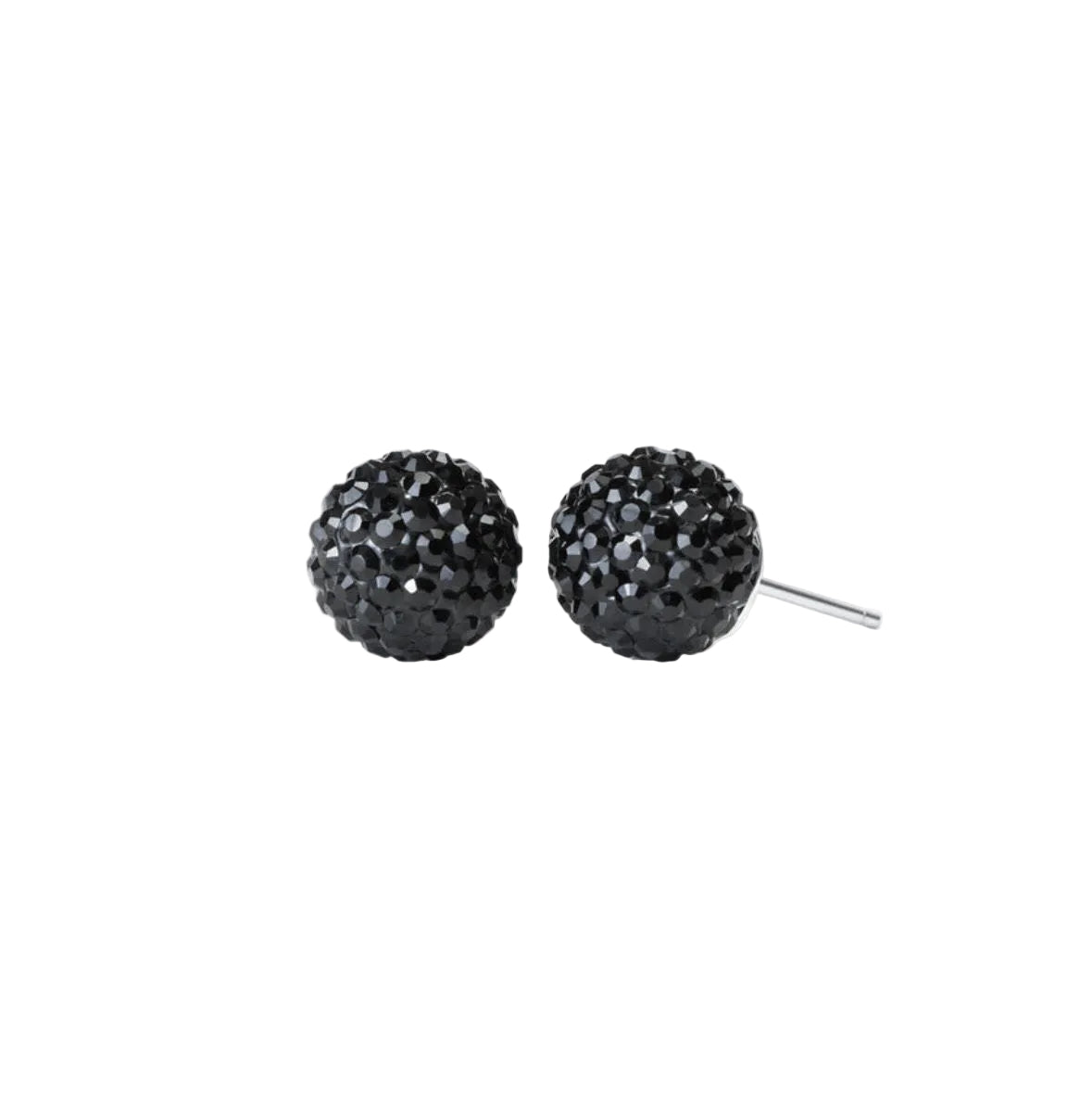 Black Sparkle Ball™ Stud Earrings