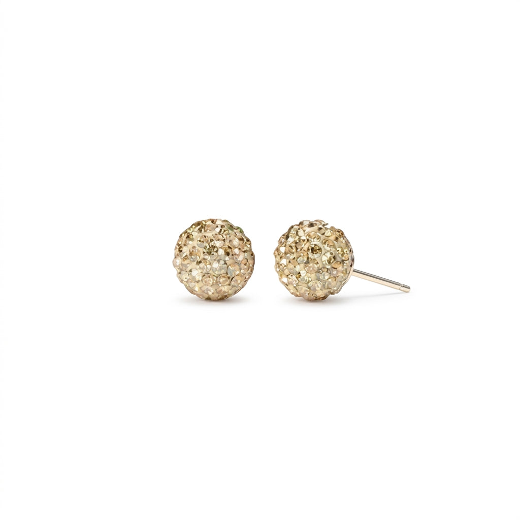 8mm Sparkle Ball™ Studs - Soft Gold